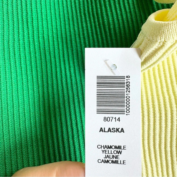 NWT Aritzia Babaton Sculpt Knit Cami Tank Bundle of 2 Yellow Green XS - Picture 2 of 5